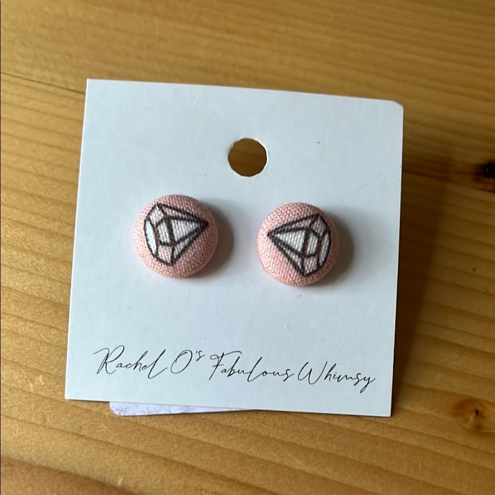 Rachel O's Pink Geometric Earrings